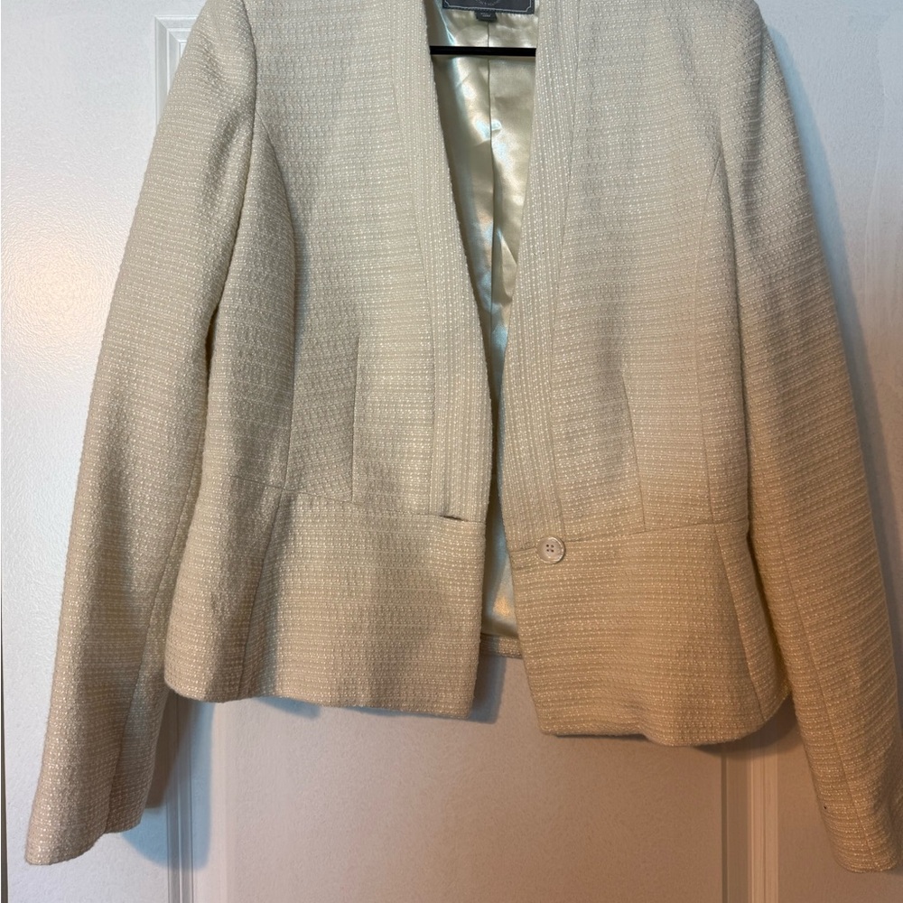 Johnston & Murphy Cream Blazer Tailored Professional Design